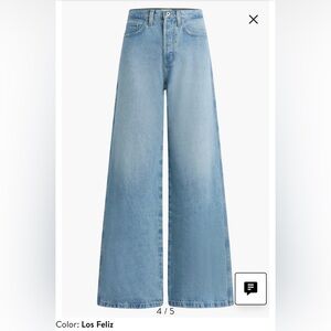 NWT Favorite Daughter Masha Pale Blue Wide-Leg Jeans